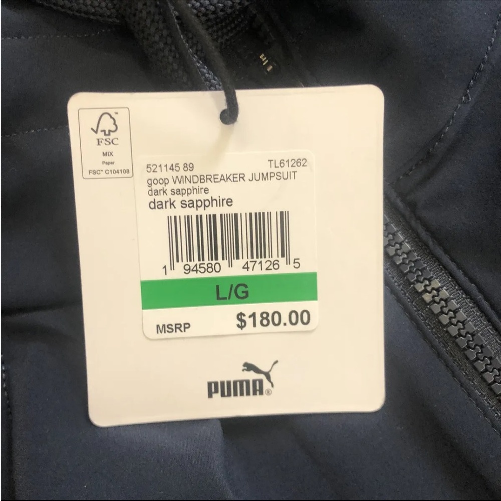 Puma x Goop Windbreaker Performance Jumpsuit Dark Sapphire 521145-89 Jumper - Picture 13 of 14
